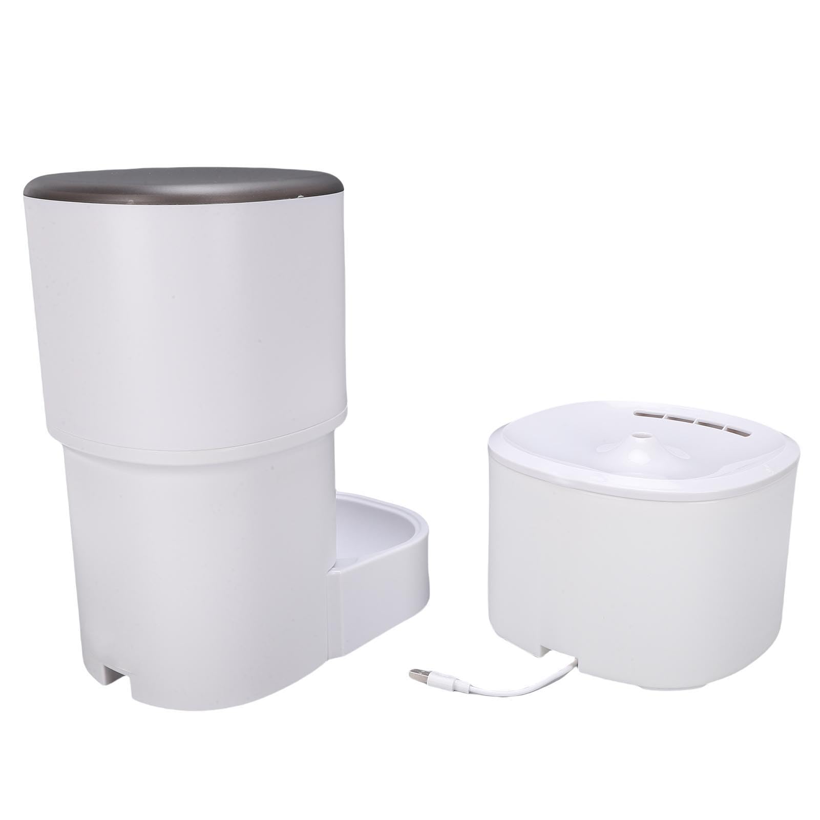 Fabater Dispensador Inteligente de Alimentos para Mascotas, Alimentador y Bebedero Habilitado para Aplicación de Control Remoto WiFi para Perros Gatos, Máquina de Alimentación Multifuncional para