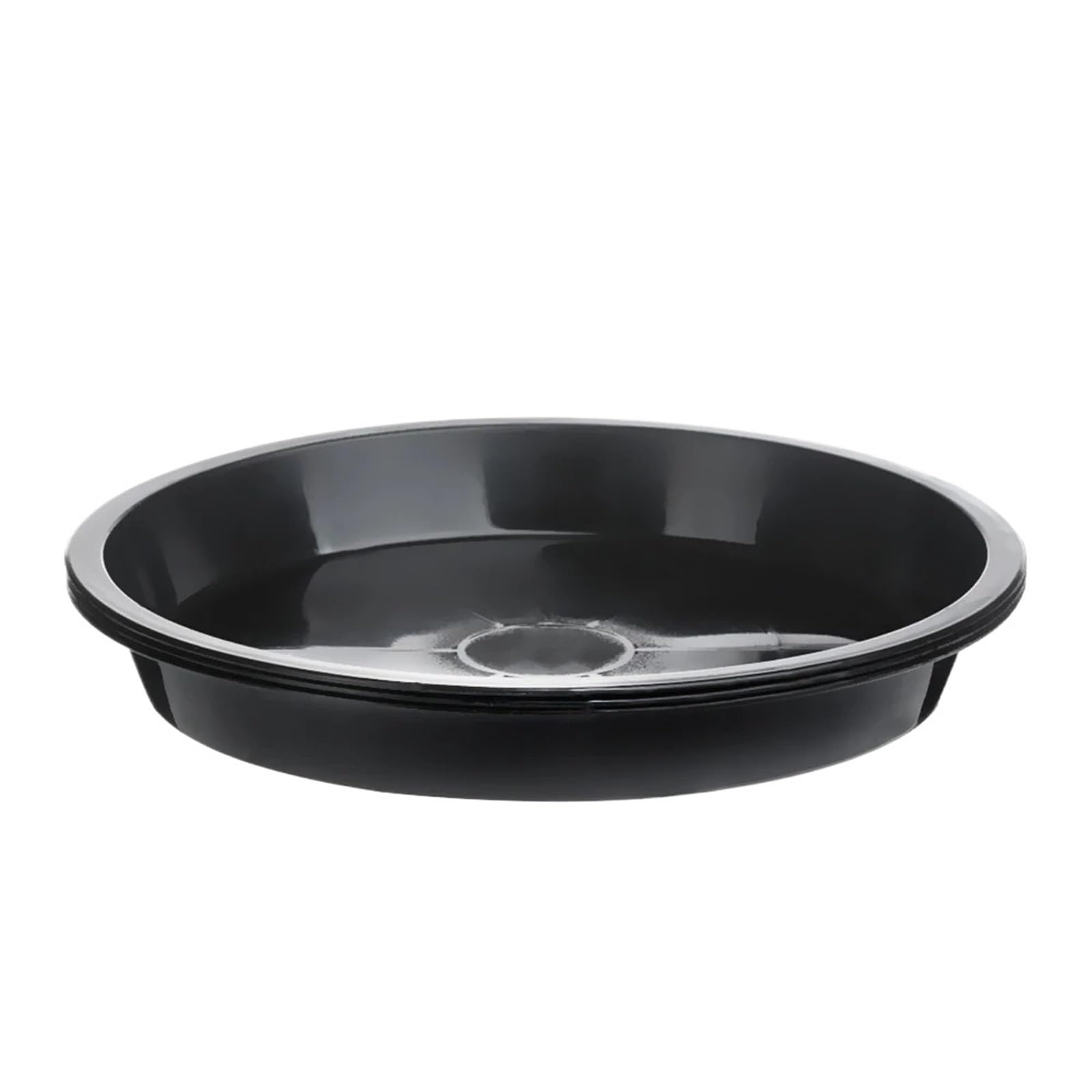 CNYUON 9Pcs Round Shaped Plant Trays Plastic Saucers Indoor Outdoor Flower Pot(Black,17.7x21cm)