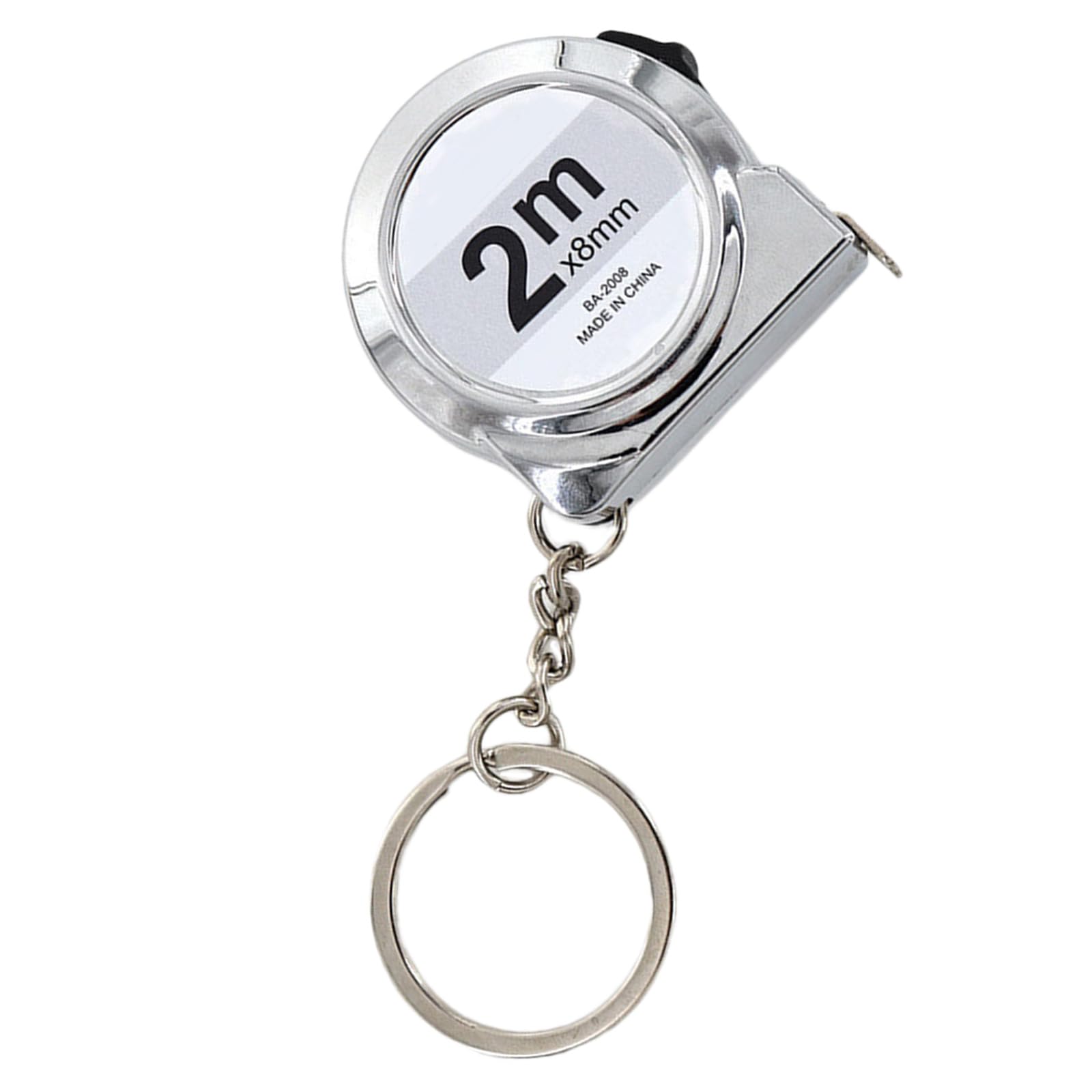 Lightweight 40g Pocket Sized 2 Meter Tape Measure with Keychain ABS Carbon Steel Construction for Various Measuring Need Lightweight Retractable Ruler