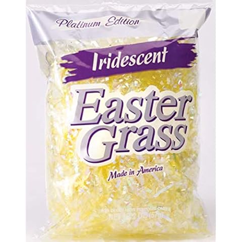 R.J. Rabbit Premium Iridescent Easter Grass Basket Filler #1262 (Yellow) Cover