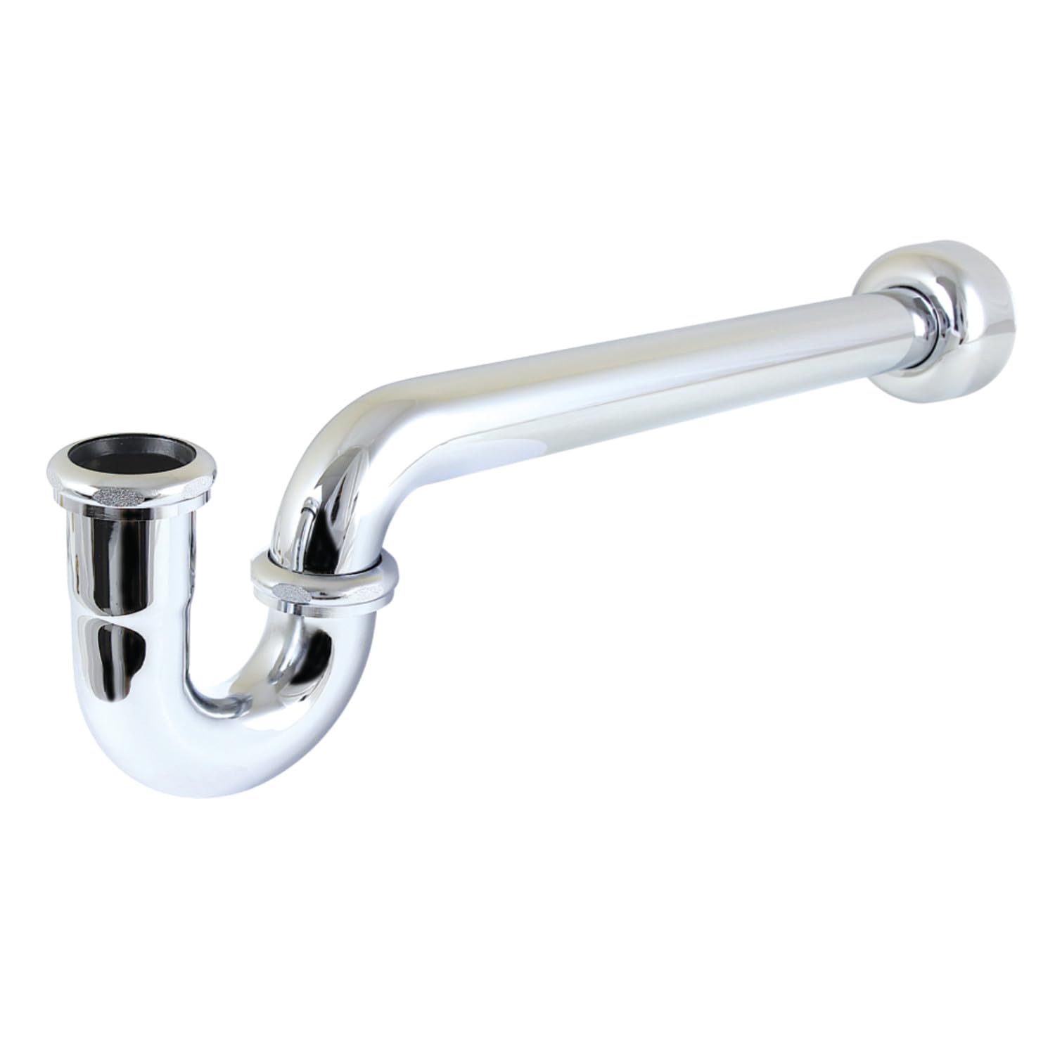 Siphon en P Kingston Brass CC6121 en chrome poli avec bride de boîte 48,3 cm