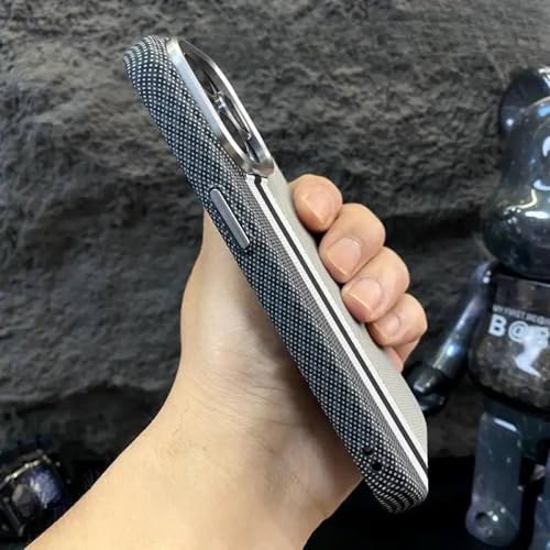 Coque iPhone 15 Pro Max antichoc en polycarbonate rigide gris sans fil - 3