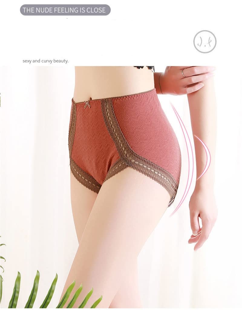 Mutande Muronate in Pizzo in Cotone A Vita Alta da Donna Multipack Comfy Plus Size Briefs Pacchetto di 3