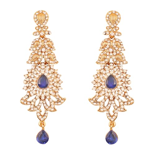 Touchstone "Hollywood Glamour Oscar Collection" Extra Long Chandelier Earrings Indian