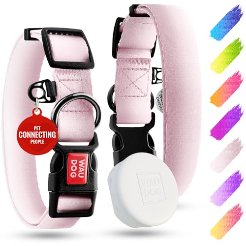 Airtag Dog Collar Nylon Dog Collar with Airtag Holder - Adjustable for Large Dogs, Small & Medium Dogs - Breakaway Puppy Collars for Large Breed Dogs - Boy & Girl Collars