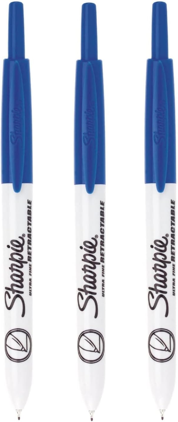 SAN1735792 - Sharpie Retractable Ultra Fine Tip Permanent Marker (3 Pack)
