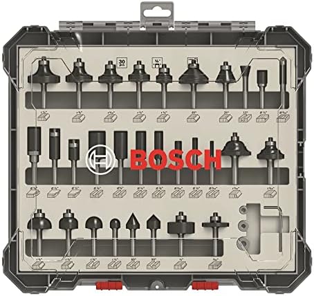 Bosch Professional 15 pcs. Mixed Router Bit Set (for Wood, Ø 8 mm Shank, Accessory Router)