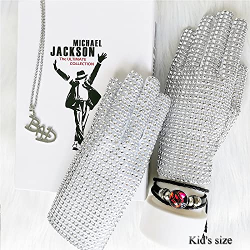 Rhinestone Kid Glove Rock Gift Ultimate Collection Costume Dance Glove4
