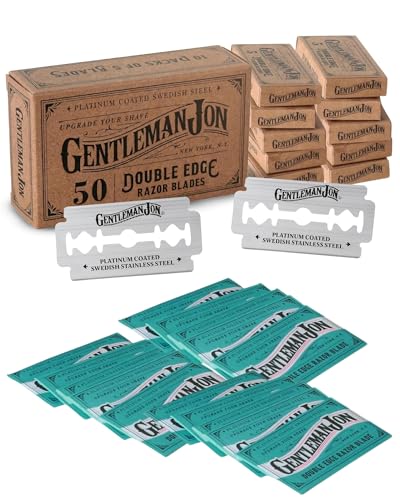 Gentleman Jon 50 count platinum double edge razor blades