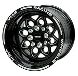 VMS Racing Rocket Series Wheel 13x9, 4x100 & 4x114.3 Bolt Pattern, 0mm Offset, 73.1mm Center Bore Black with Milling Single Wheel