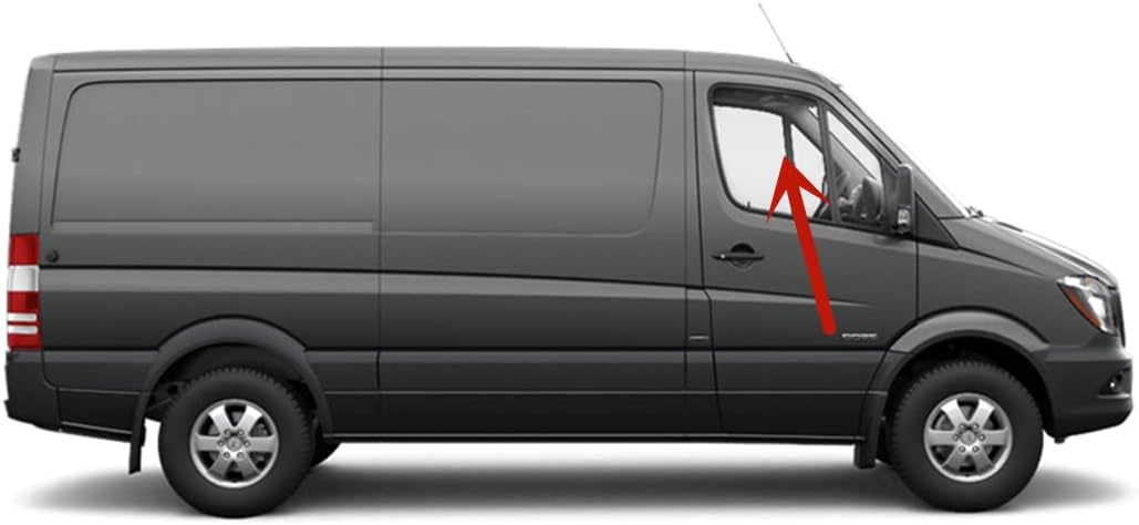 Passenger Right Front Door Window Door Glass Compatible with Mercedes Benz Sprinter Van 2009-2018 Models