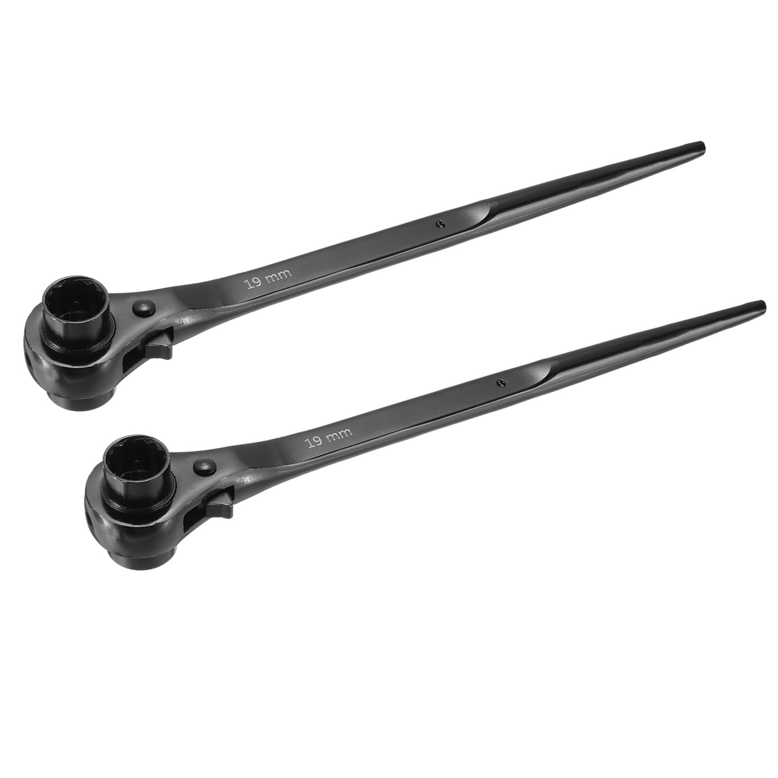 Clé à cliquet pour échafaudage 19x21mm 12 points noire finition robuste lot de 2