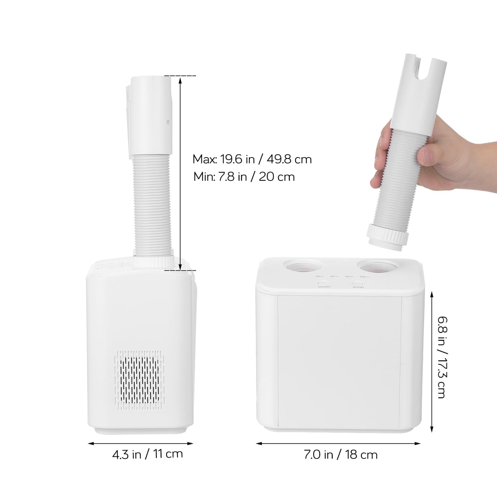 minkissy Secador de Botas Eléctrico Portátil Retráctil con Temporizador