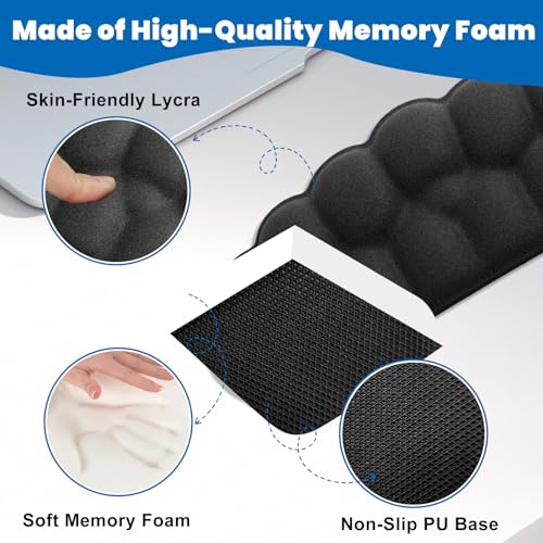 Image of Arm Rest for Desk, Cloud L-Shaped Memory Foam Elbow Pads with Non-Slip Base, 2-Piece Ergonomic Desk Edge Cushion & Wrist Rest for Computer Keyboard, Office and Home Use