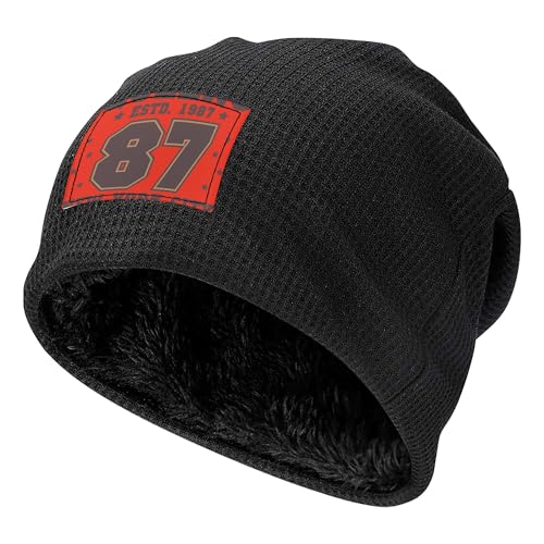 Bonnet imprimé chiffres d'anniversaire cadeau idéal de ski mixte