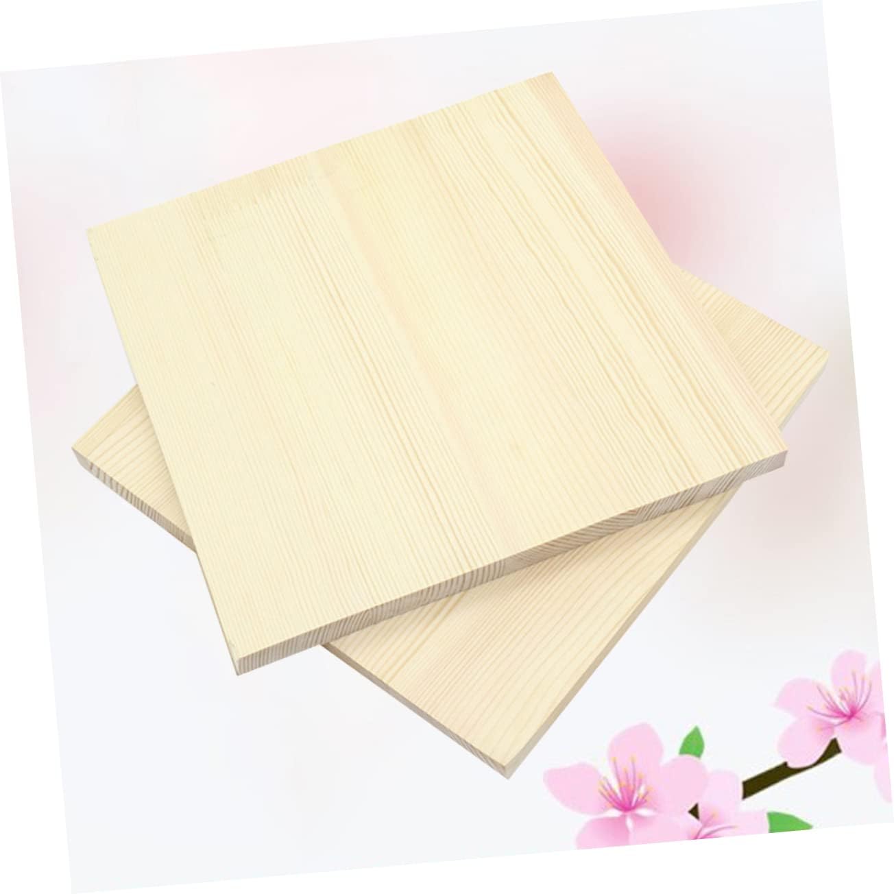 CORHAD 2pcs Natural Wood Board Workbench for Sculpting and DIY Crafts Rustic Cutout Plank Base for Clay Art Projects for Home Decoration and Creative Work