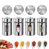 4 Stück Gewürzstreuer Edelstahl von Anicy