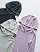 3 Pack Athletic Girls Long Sleeve Shirts with Thumb Holes, Workout Hoodies for Kids, Hooded Shirt Pullover Tops (Set 2, X-Small)