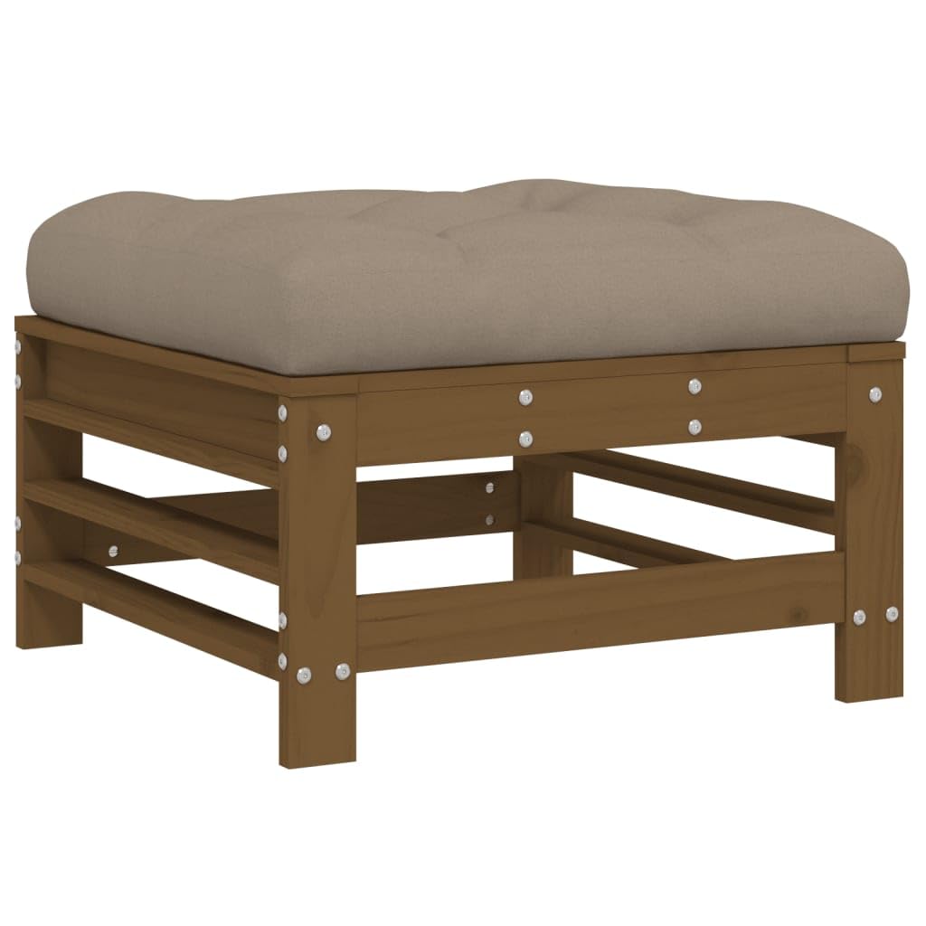 ZEYUAN Sgabello da Giardino con Cuscino Legno Massello di Pino,Sgabelli da Esterno,Mobili e Sedie da Giardino,Sedie da Giardino-825670