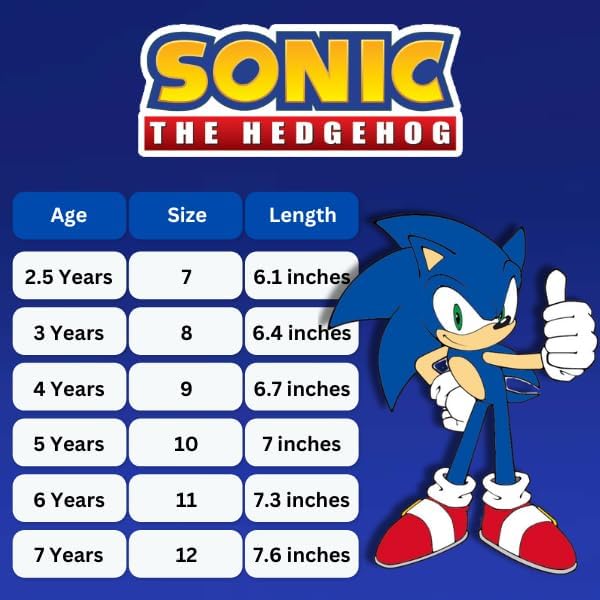 Josmo Kids Sonic the Hedgehog Sneakers LED Light Up Shoe (Toddler/Little Kid)