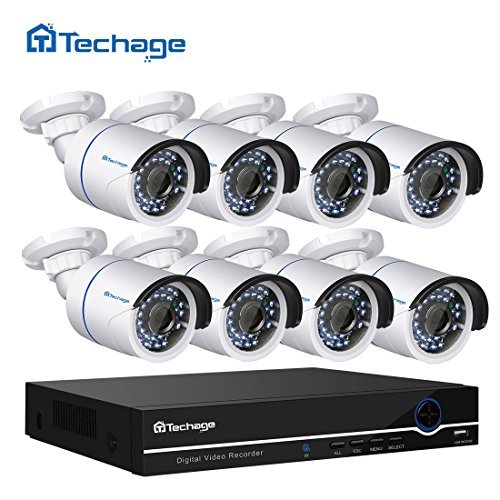 Techage 8ch 1080p Poe Nvr Cctv System Indoor Outdoor Waterproof