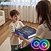 HYES 2 Pack Light up Flying Discs for Kids, 45 LEDs, 14 Lighting Modes, Rechargeable Glow in The Dark Flying Ring for Beach, Camping, Outdoor Game, Sport Toys for Teens Boys Adult
