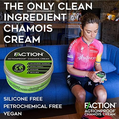 Faction Chamois Cream - Anti-Chafing Cream for Cycling - 100% Clean Ingredients - No More Saddle Soreness - Natural & Vegan - Actionproof - For Men & Women - For Cyclists & Athletes (150ml)