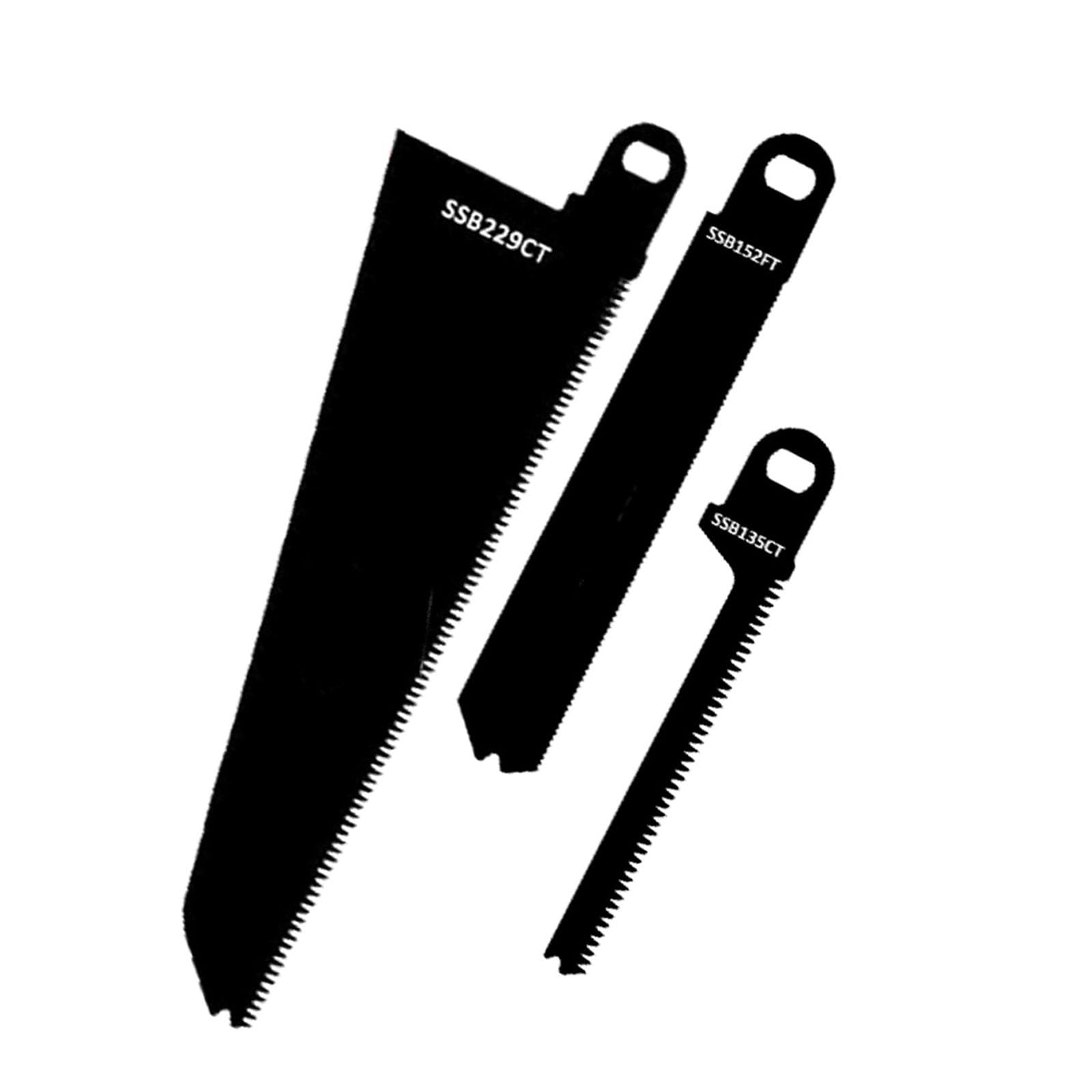 Säbelsägeblätter, Karbonstahl-Sägeblatt, Holz- und Kunststoffklinge für Weichholz, Hartholz, Kunststoff, kompatibel mit Black and Decker Piranha Scorpion Sägen, 3 Stück