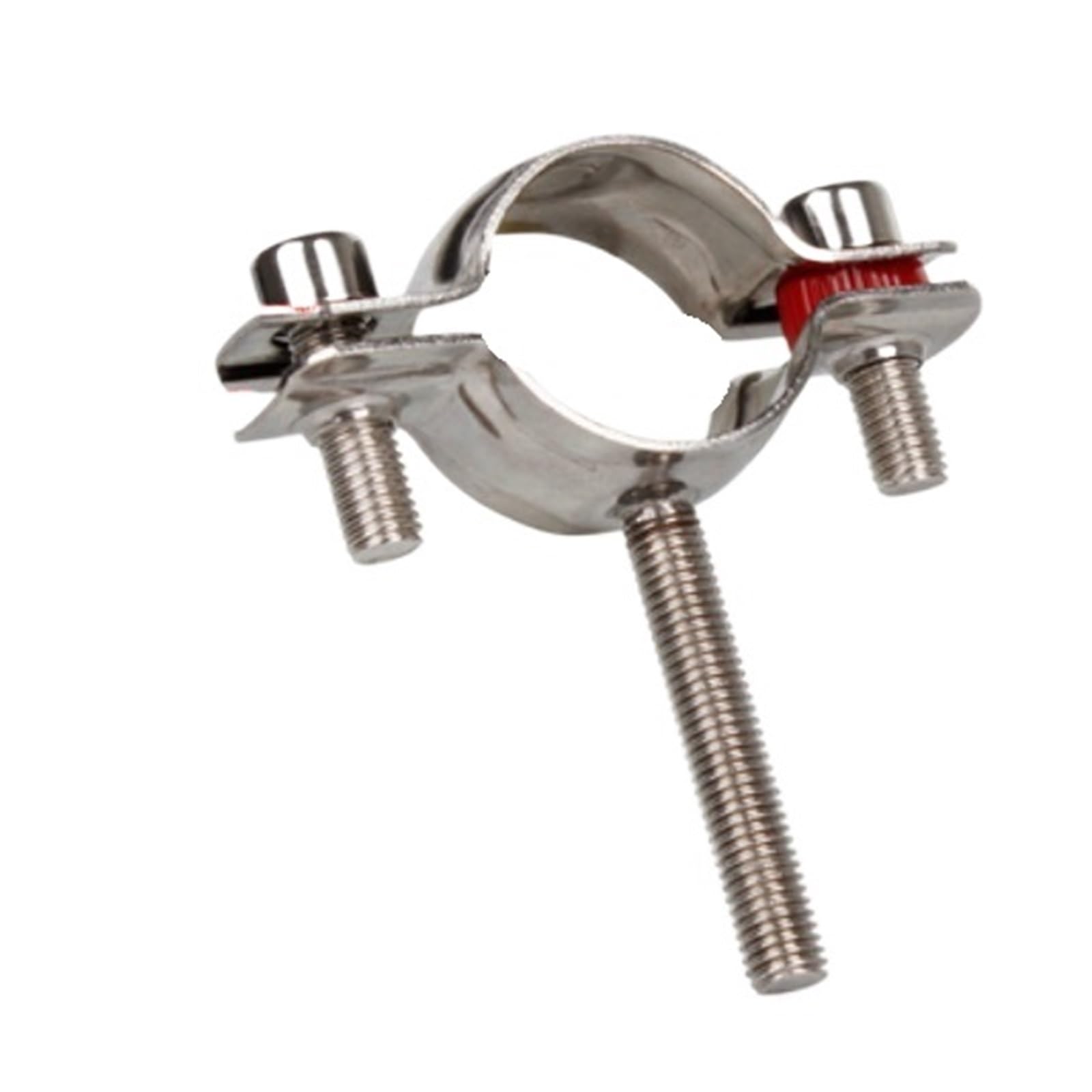 Potubi Men's White Adjustable Pipe Bracket Clamp 304 Stainless Steel Hanger M8 Rod 50Mm 8-108Mm Od Multicolor(,38 40Mm)