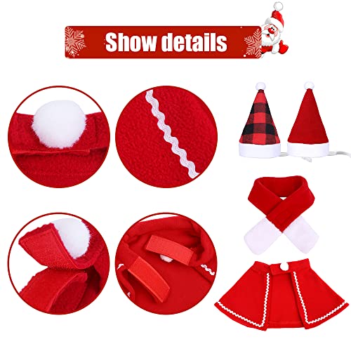 Cat Christmas Outfit Dog Christmas Outfit Pet Costumes Pet Cloak Santa Hat Scarf Funny Pet Costume Suit for Xmas Holiday Dog Cat Cosplay Apparel - Image 3