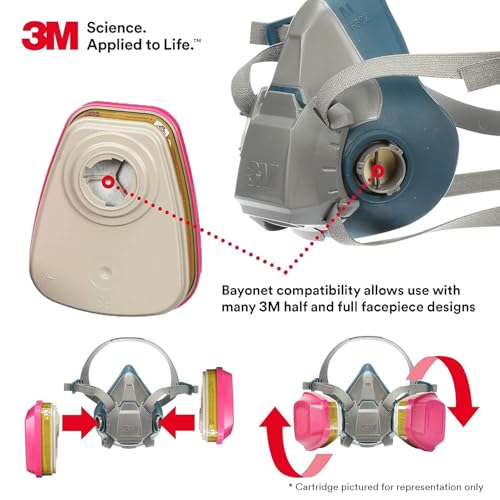 Image of 3M Respirator Cartridge 6005, NIOSH Approved, 1 Pair | Helps Protect Against Formaldehyde and Organic Vapors