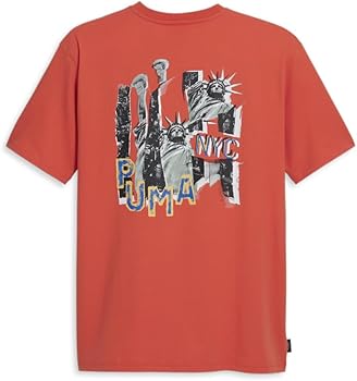 ◆PUMA◆ Puma Pux and Mini Graphic Short Sleeve T-Shirt Red PUMA Essentials Logo Crew Neck Short Sleeve T-Shirt Big Tall