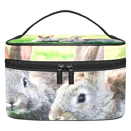 Pochette de cosmétiques Lapins de Pâques grand format pour sac de beauté