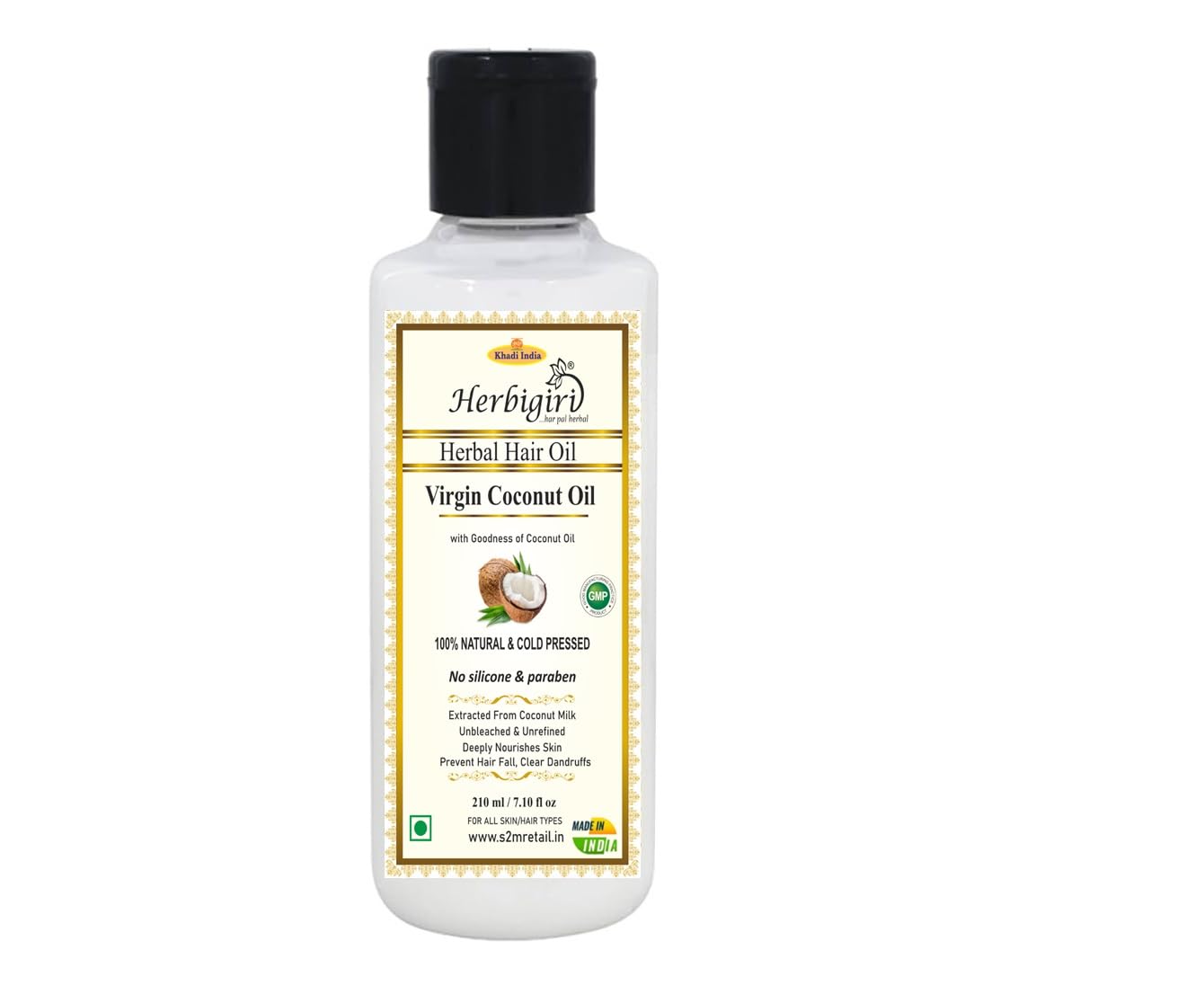 Khadi Cold Pressed Virgin Coconut Hair Oil with Vitamin E | Great for Skin Care, Hair & Scalp Care | Natural & Non- Edible | For Long & Soft, Smooth & Healthy Hair | No Paraben & Silicones | 210 ml-image-44