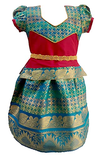 Gold star Girls Traditional Lehenga choli set- wiht Accessories, gift_