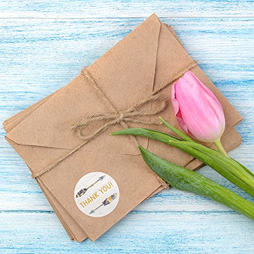 Bohemian Arrow Thank You Stickers - 1.5" Circle Labels/500 Per Pack Bohemian Chic Thank Yous #TOP4