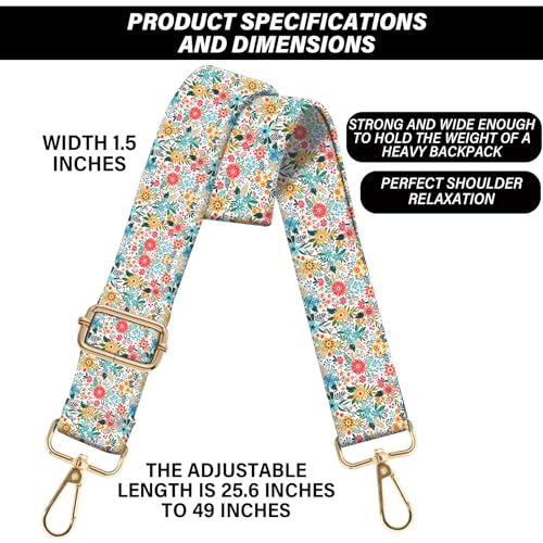 Image of Purse Strap Crossbody Shoulder Straps 1.5 inch Wide Replacement Adjustable for Women Girls Bag Aesthetic Cute