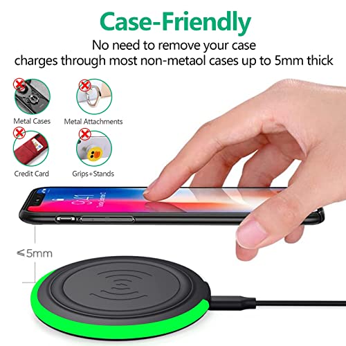 Image of Wireless Charging Pad, 15W Max Fast Wireless Charger, Wireless Phone Charger for iPhone 14 /14Plus /14 Pro /14 Pro Max /13 /12 /11 /X /SE /8, Samsung Galaxy S22 /S21 /S20, Note20 /10, AirPods Pro