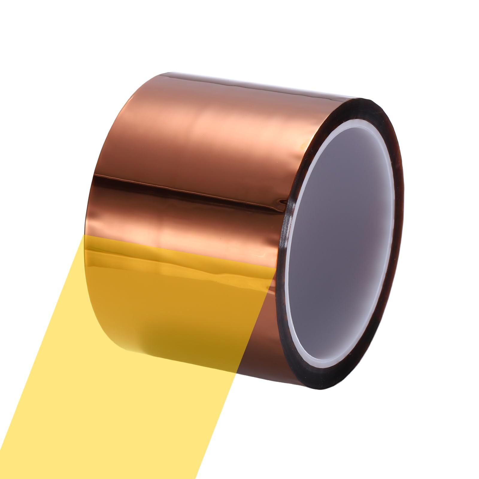 sourcing map Heat Tape, 70mm x 33m (108ft) Polyimide Heat Transfer Sublimation Tape No Residue High-Temperature Resistant Tapes for Heat Press Soldering Circuit Board, Brown