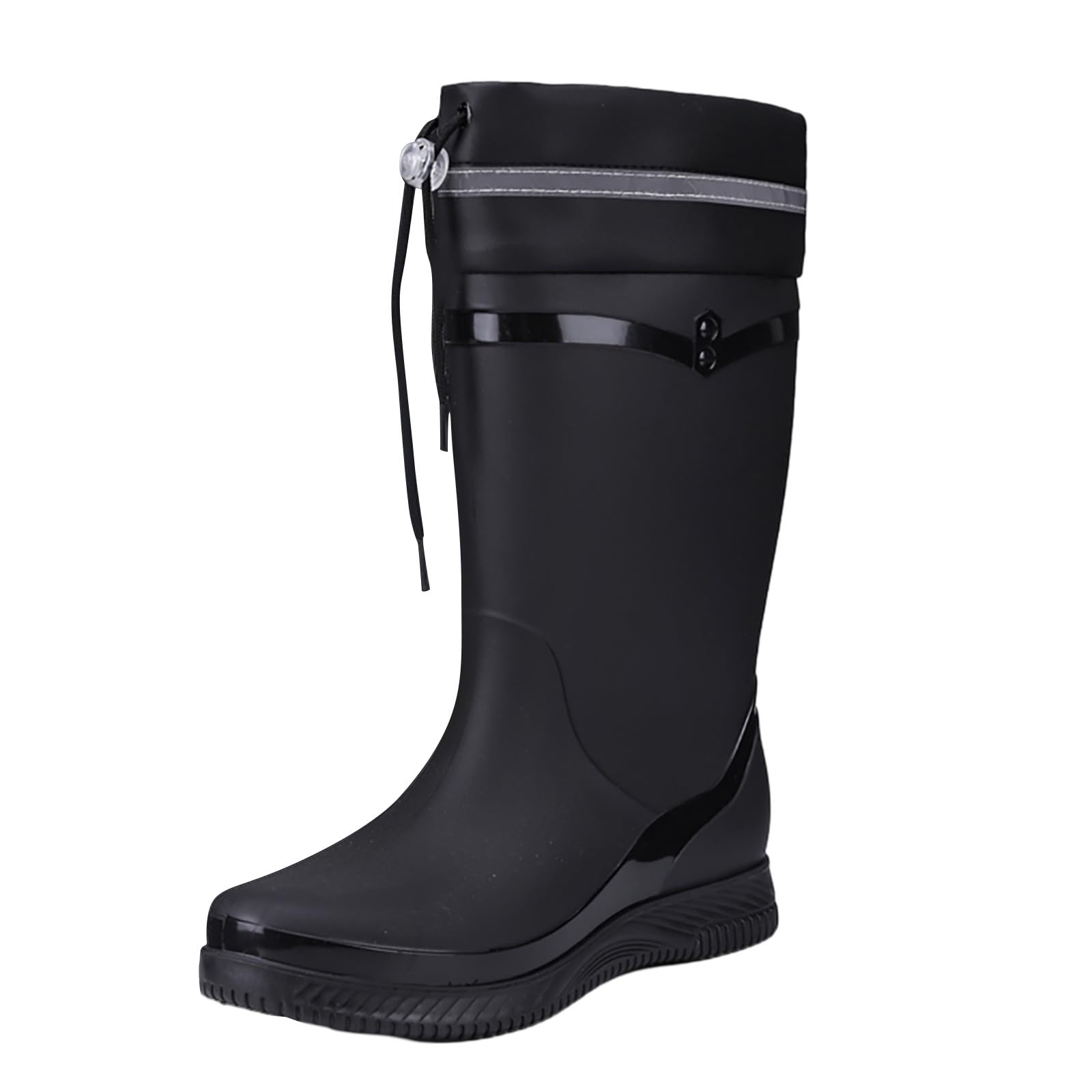 Botas de Agua Mujer para Invierno:Botas Caucho Impermeables Caña Ancha Antideslizantes Trabajo Invierno Cómodas Jardineria