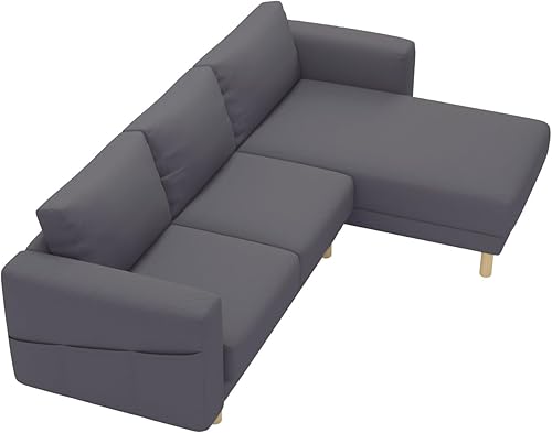Miniatura 5 de Asiento duradero de tres o dos (3 o 2) con funda de sofá de repuesto hecha a medida, compatible con IKEA Norsborg - Funda de sofá seccional (2