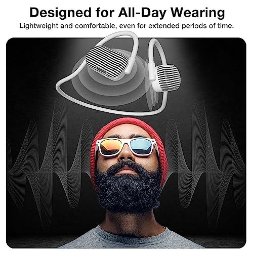 Image of Purity Air Open Ear Headphones - True Air Conduction Wireless Bluetooth Open Ear Earbuds with Dual Mic for iPhone /Android - Secured Long Wearing Comfort, Sports Sweat Resistant (BWS144)