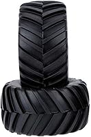 Vista 5 de Juego de 4 ruedas y neumáticos de camión monstruo RC 1/10, neumáticos de goma de 5.315 in y llantas de plástico de 6 radios para HSP HPI Tamiya