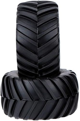 Miniatura 5 de Juego de 4 ruedas y neumáticos de camión monstruo RC 110, neumáticos de goma de 5.315 in y llantas de plástico de 6 radios para HSP HPI Tamiya
