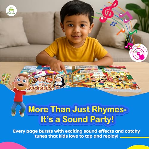 Image of Kiddale 14 Most Loved Rhymes Musical HD Sound Book - Fun Learning with Classic Nursery Rhymes for Kids|Best Gift for Kids(2-5years)