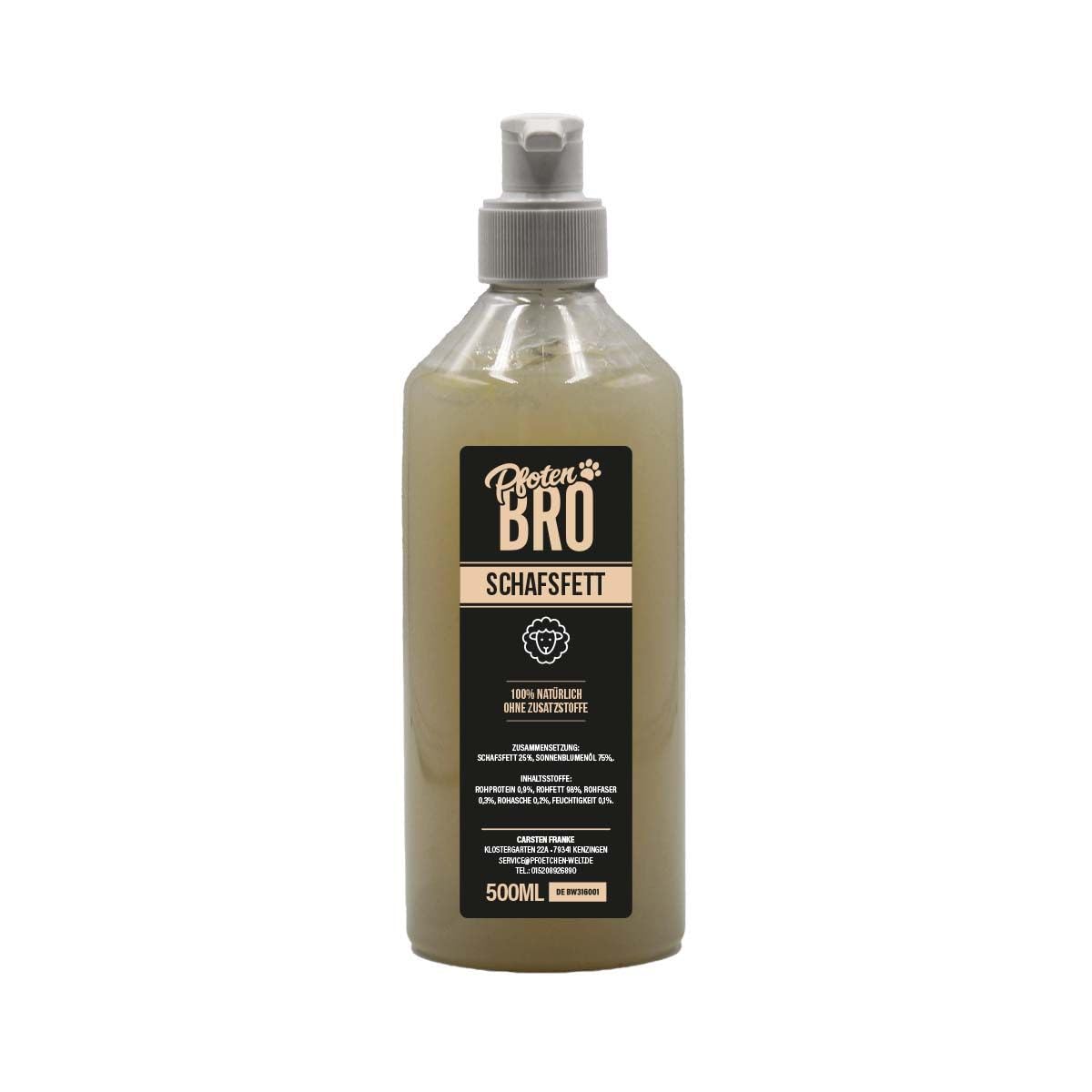 Starter Bundle – BARF sec, huile de saumon et graisse de mouton pour une alimentation saine, un pelage brillant et des chiens heureux ! 100 % naturel dans des bouteilles à pompe pratiques