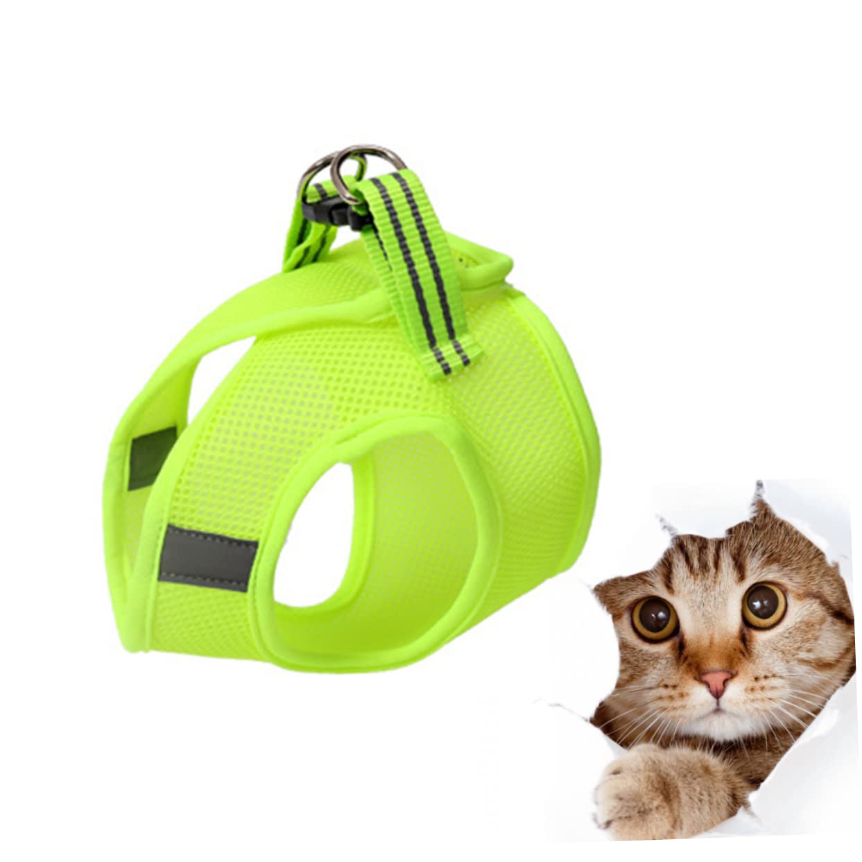 GALPADA Cat Vest Harness Breathable Pet Chest Strap Soft and Durable Design for Outdoor Use Stylish Fruit Green Color Fit for Cats and Pets Escape
