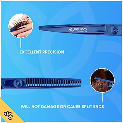 Image of Equinox Professional Hair Scissors Set - Barber & Thinning Shears for Cutting & Grooming, Premium Japanese Stainless Steel Scissors