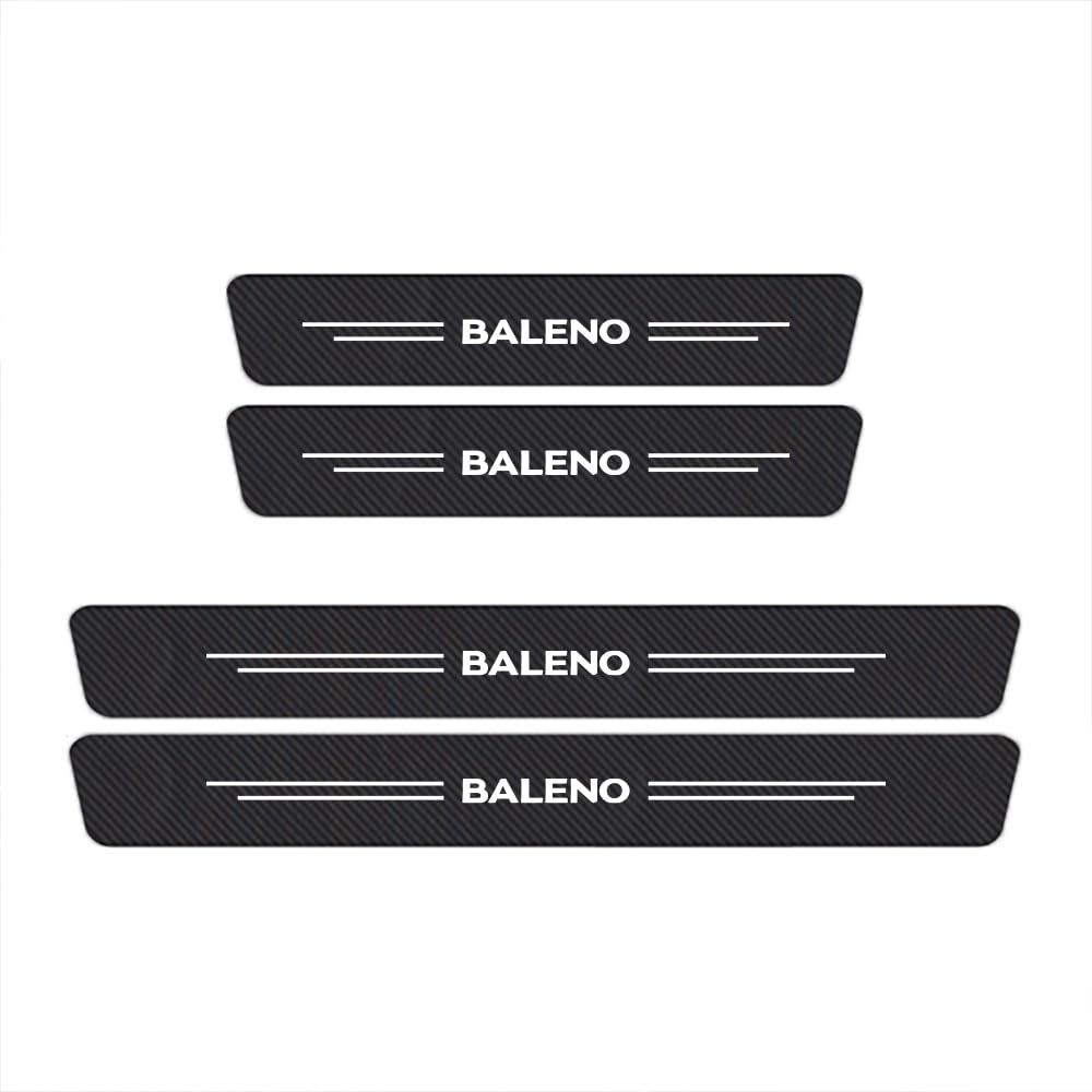 Sdyayfge Normal 4Pcs Kick Plates Car Door Sill Protector,For Suzuki Baleno