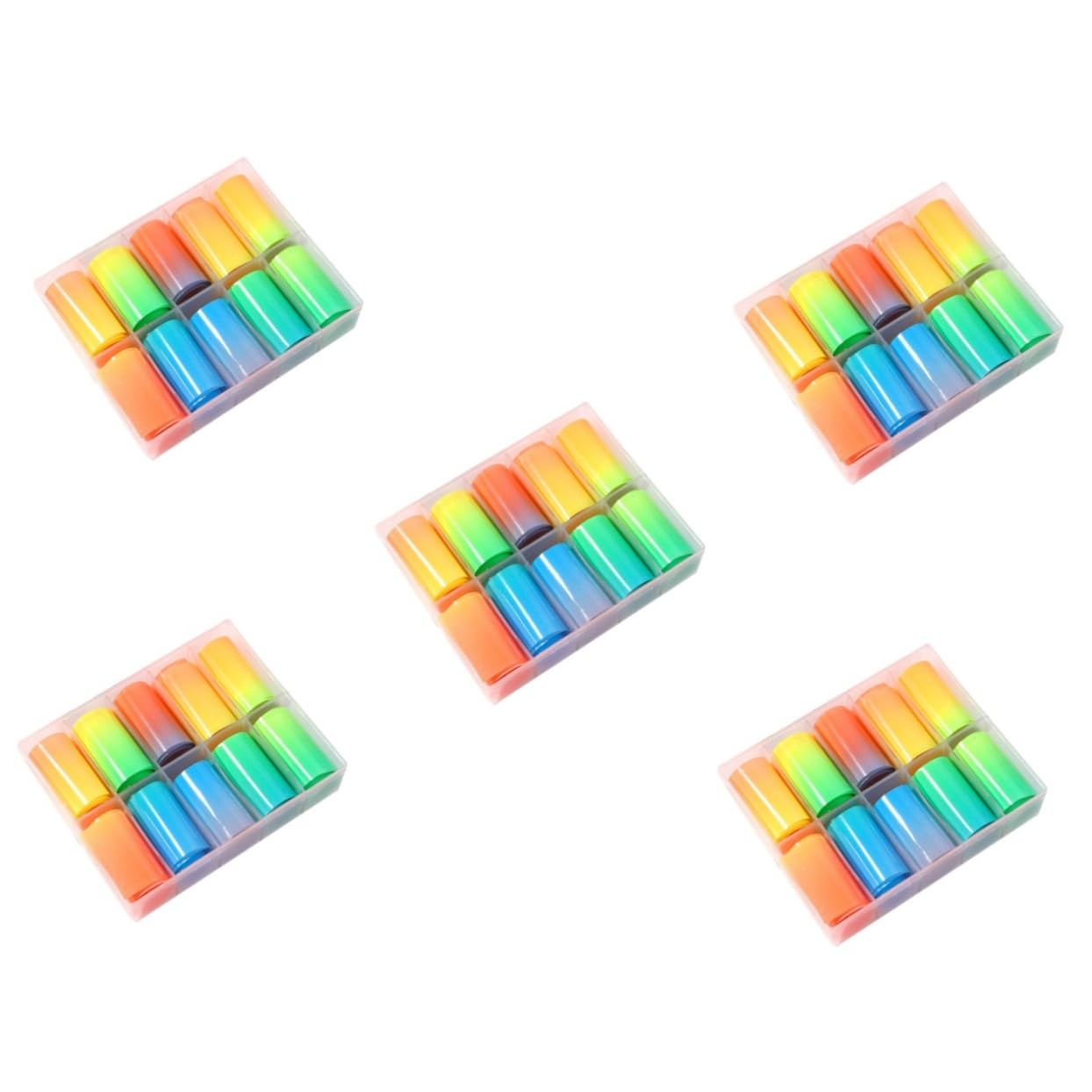 5 Cajas Papel Estrella Fluorescente Decoración Calcomanías De Manicura Pegatina Autoadhesiva Para Uñas Tatuajes De Uñas Transferencia De Agua Pegatinas Juegos De Uñas Colorful Didiseaon